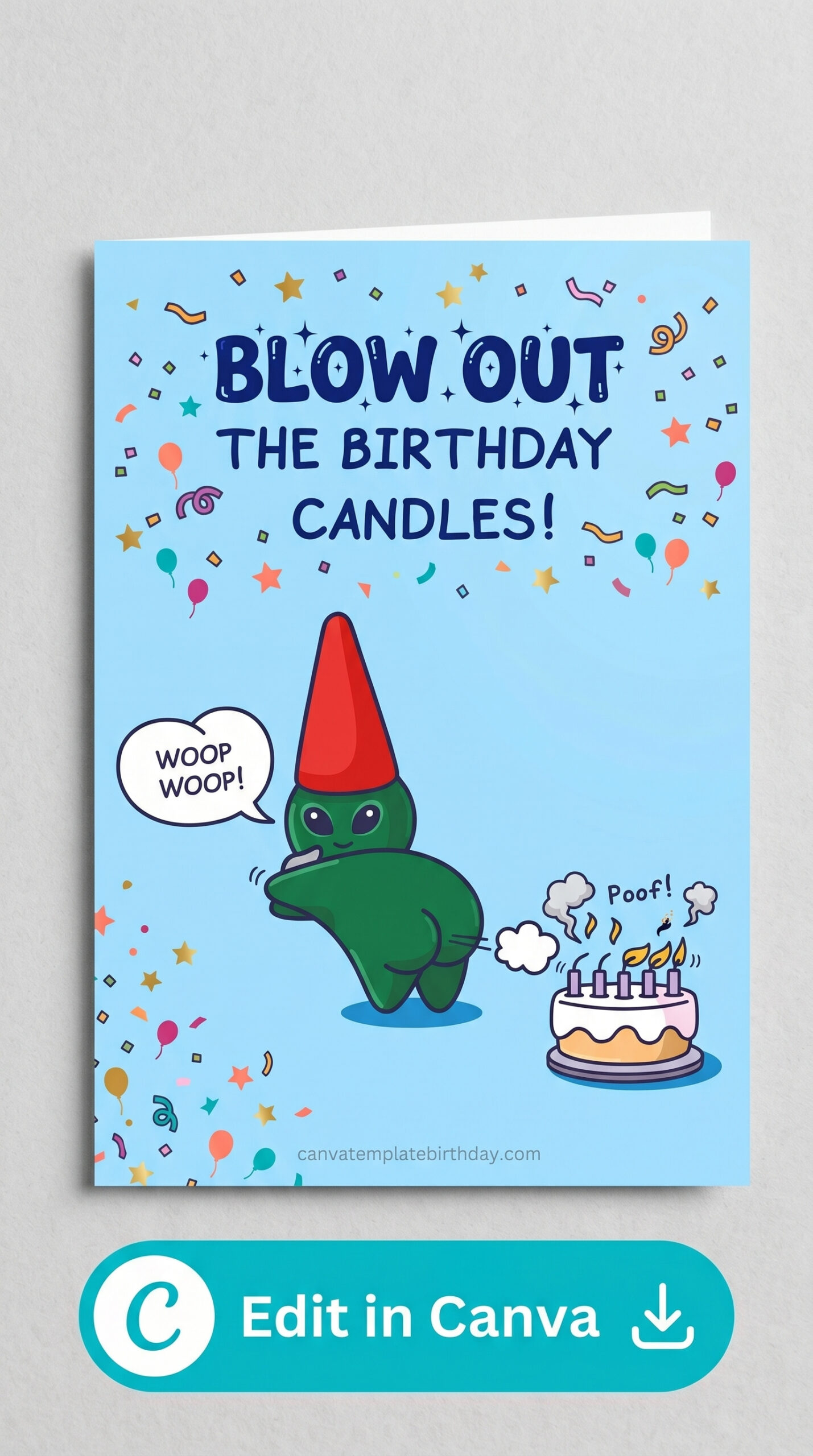 birthday card husband funny memorable design printable editable