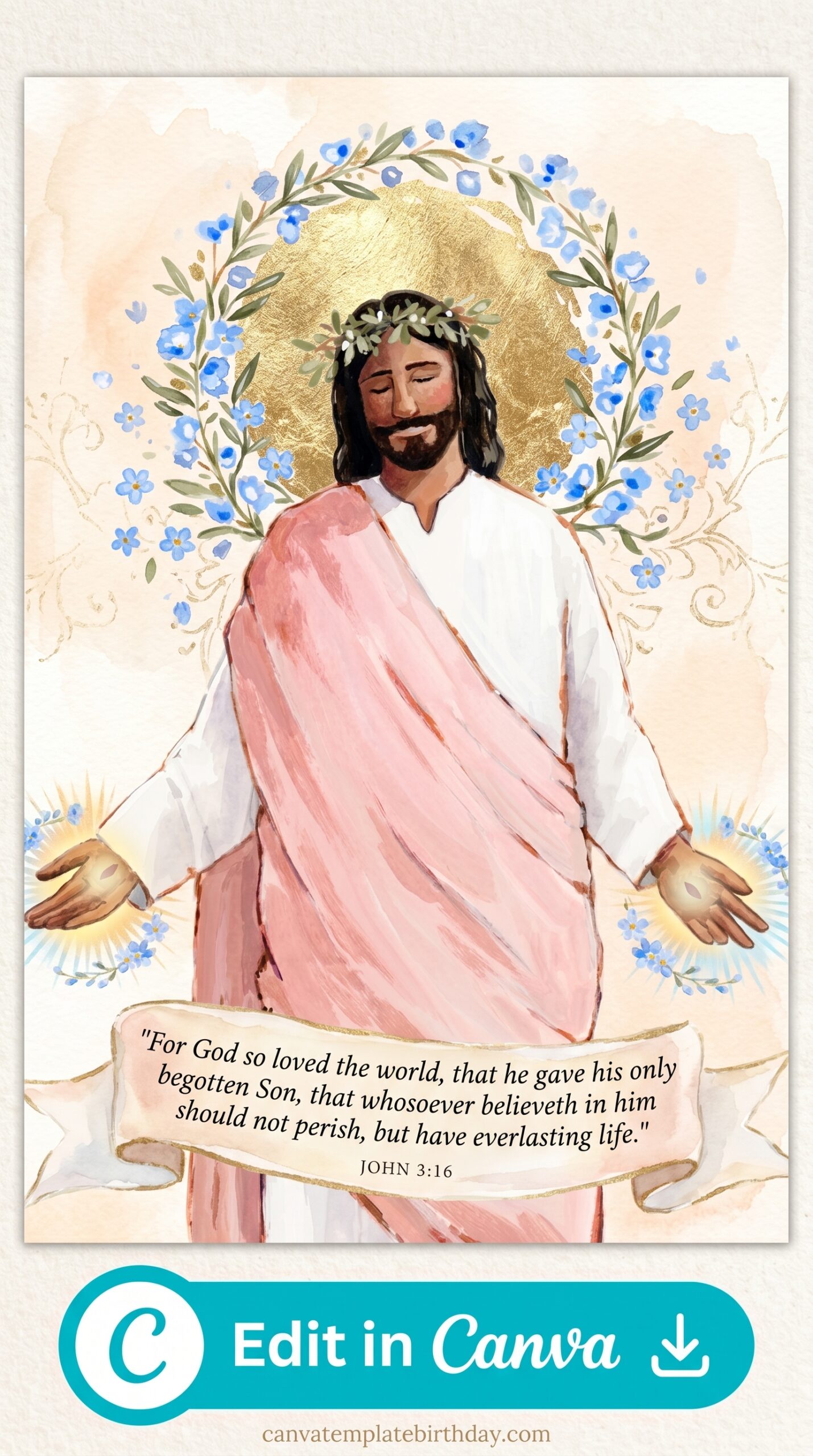 birthday card jesus see you soon christian faith birthday printable editable