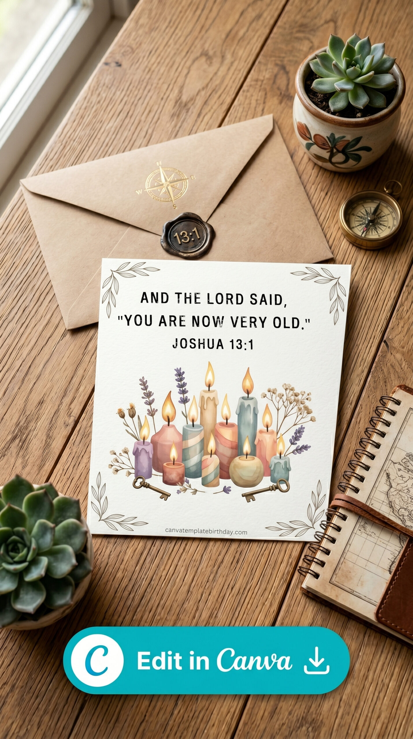 birthday card jesus see you soon humorous joshua scripture printable editable