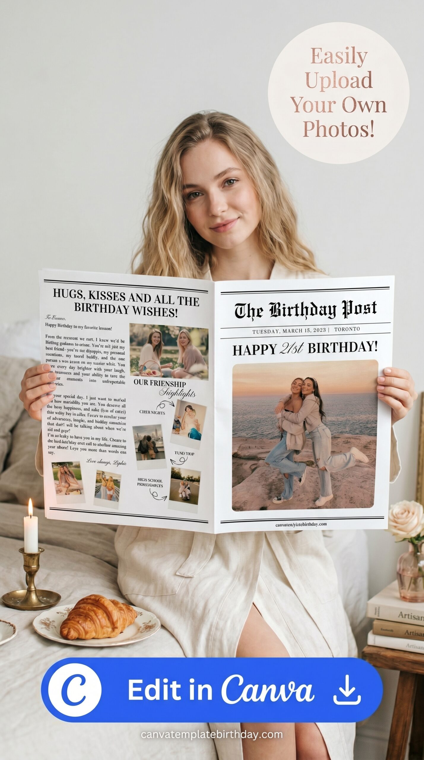 birthday card layout canva template special day printable editable