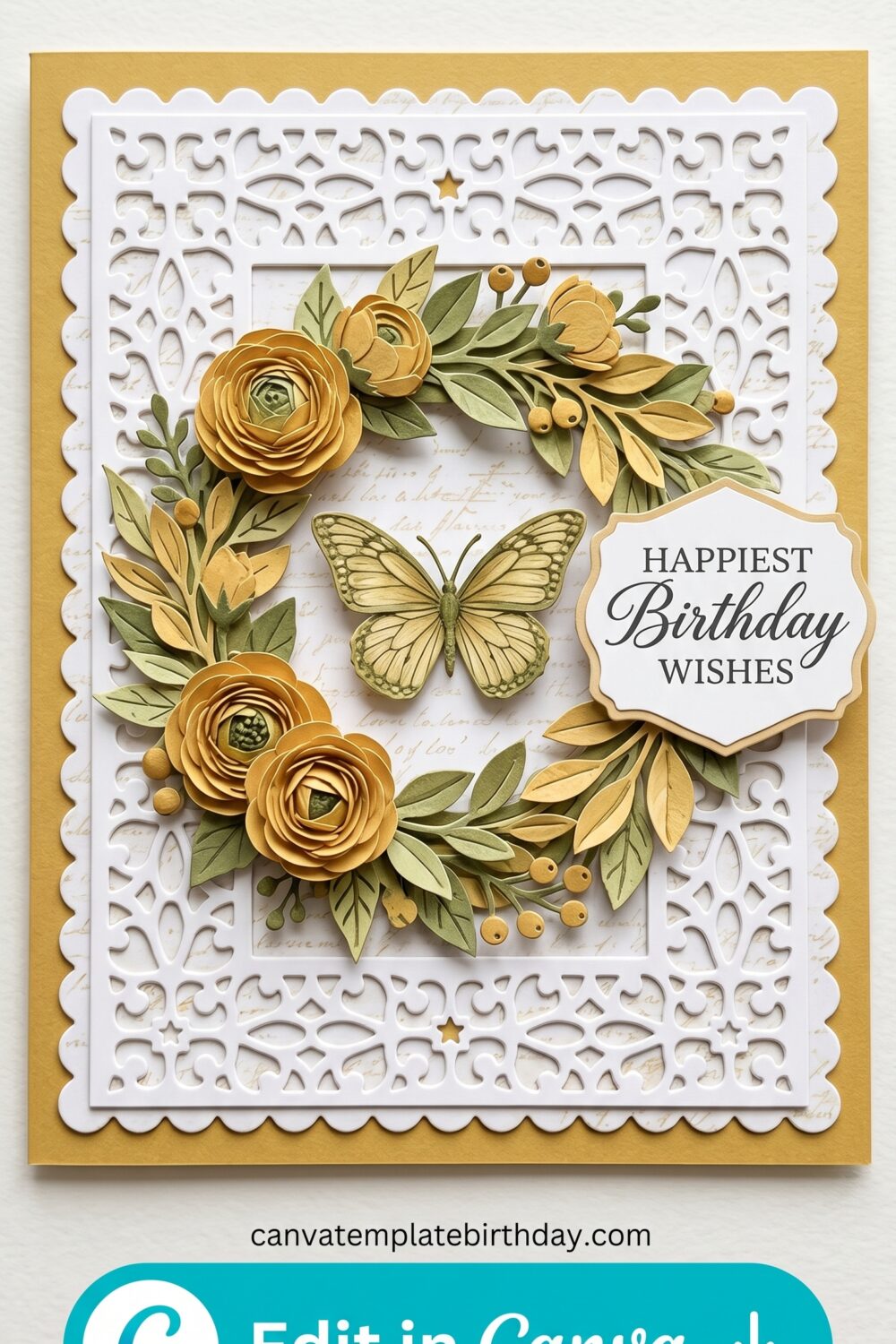 birthday card layout creative floral design ideas printable editable