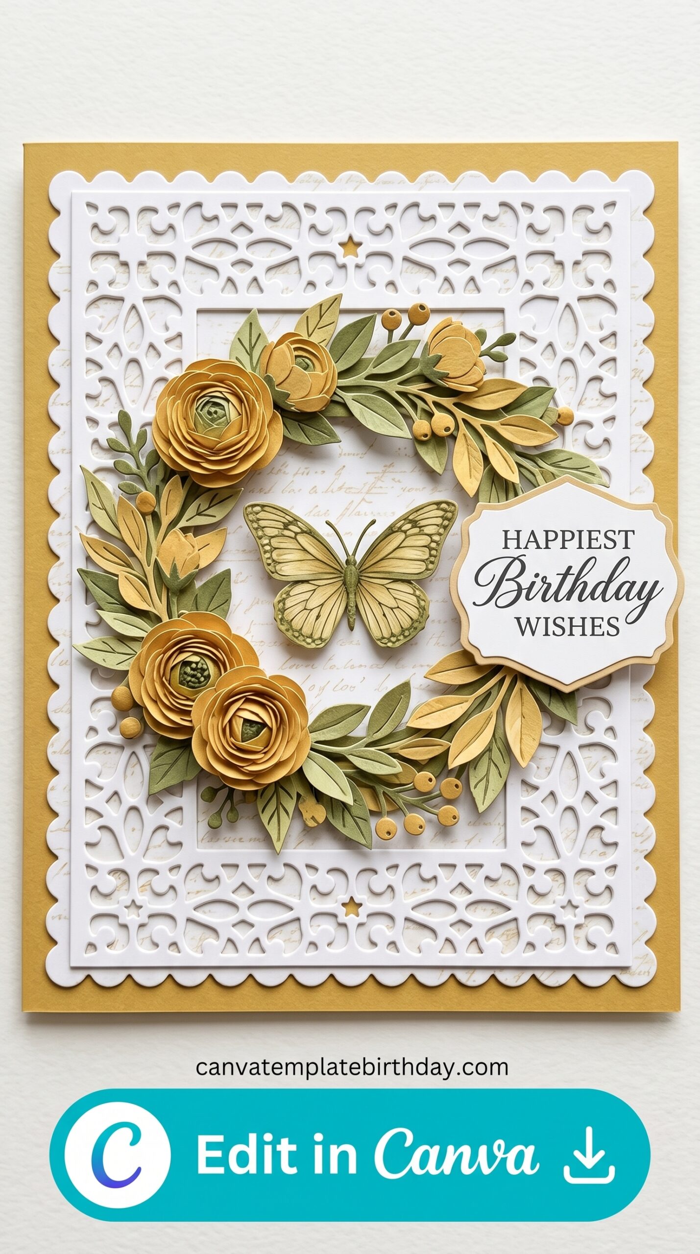 birthday card layout creative floral design ideas printable editable