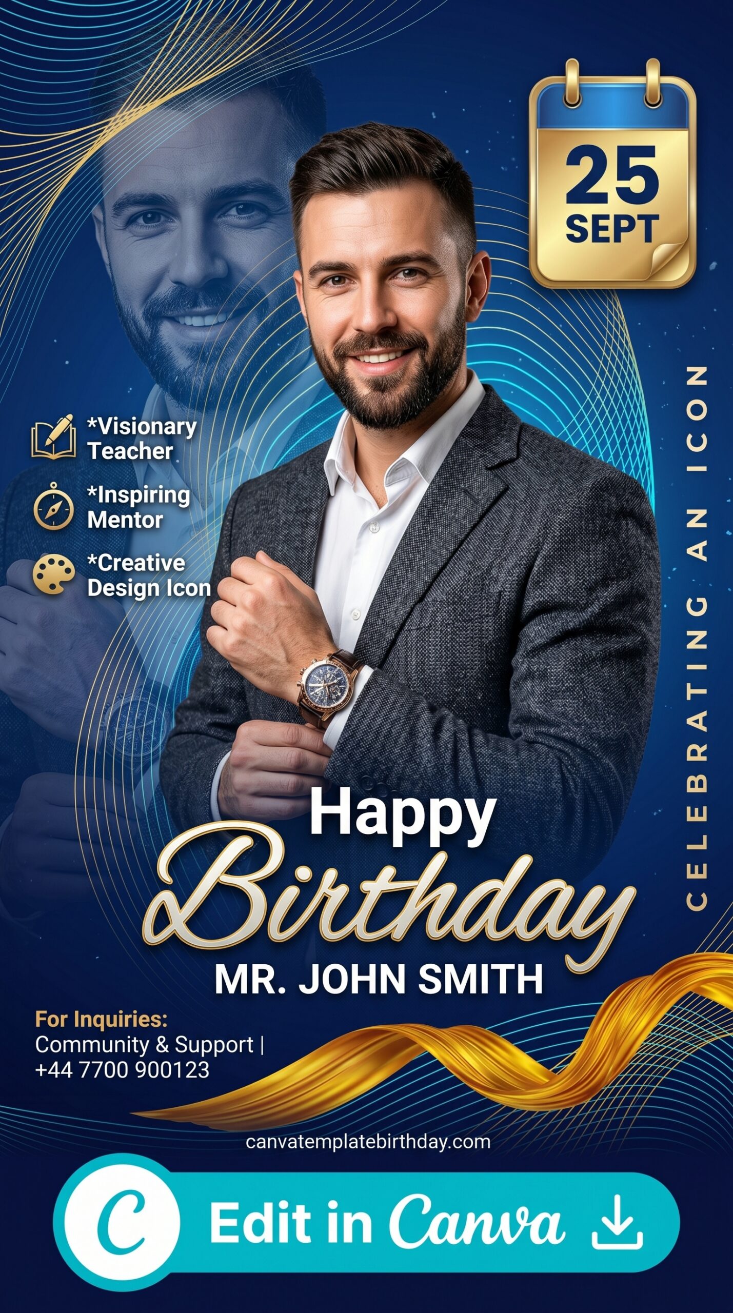 birthday invitation ai generator modern minimalist style printable editable