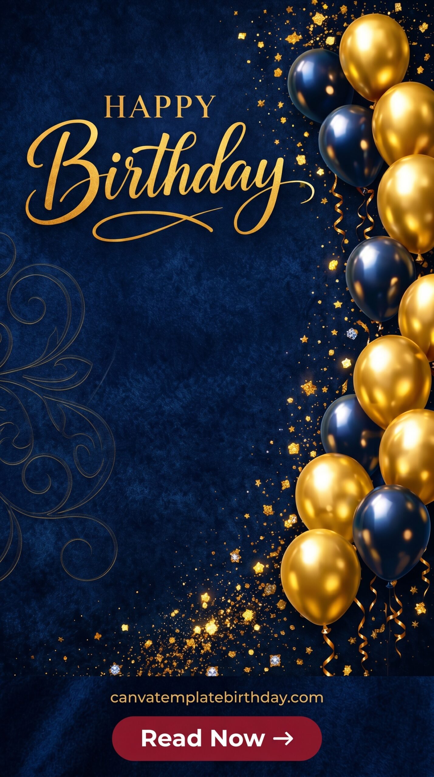 Birthday Invitation Background HD for Canva Templates