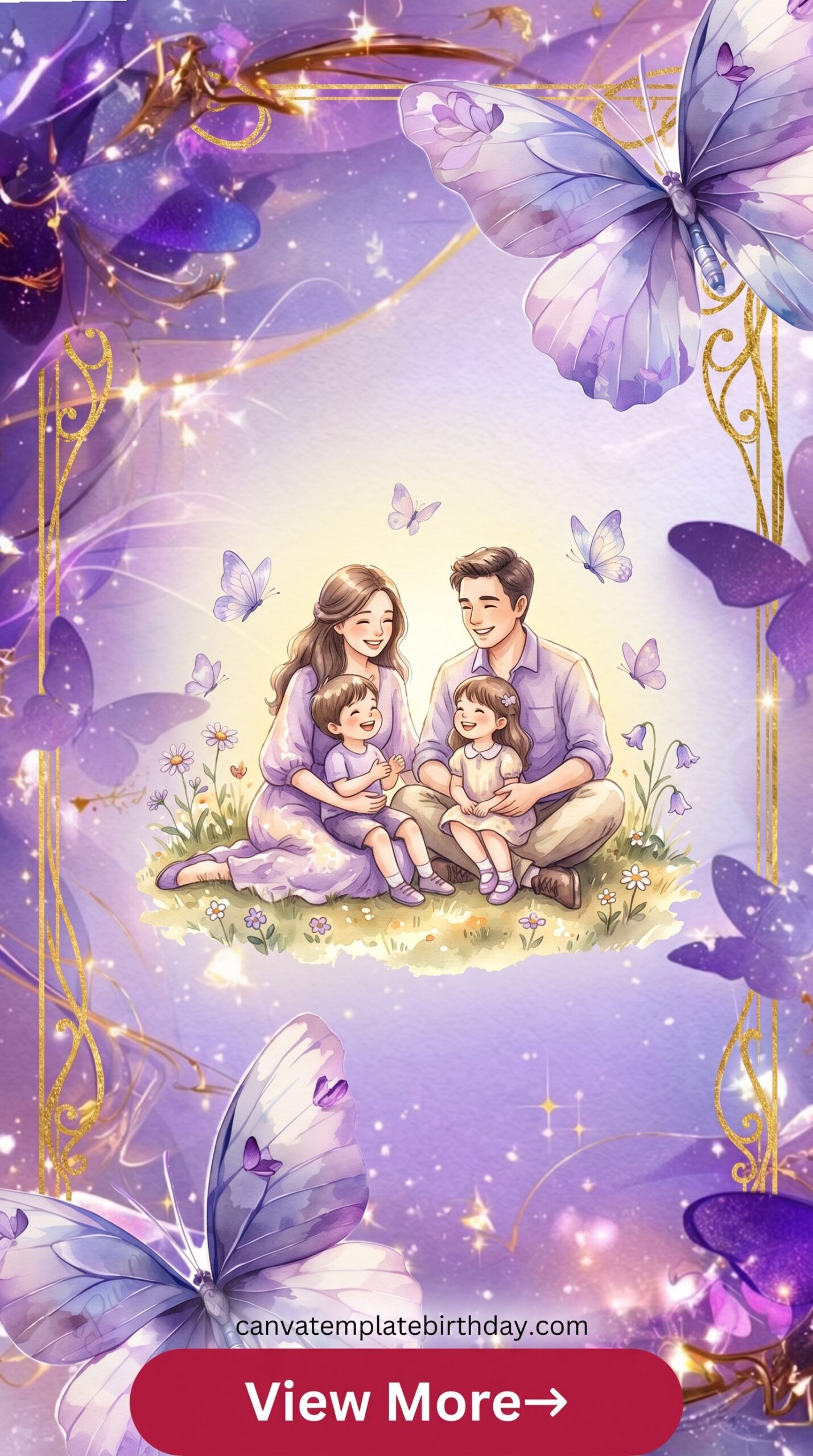 Birthday Invitation Butterfly Theme