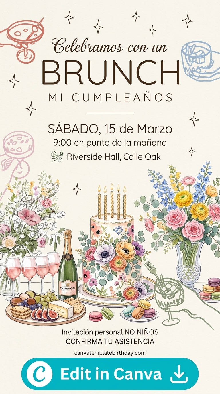 birthday invitation email to friends canva template personalized printable editable