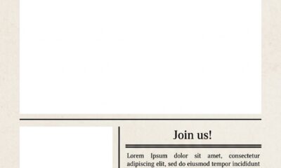 newspaper style birthday party invitation canva template printable editable