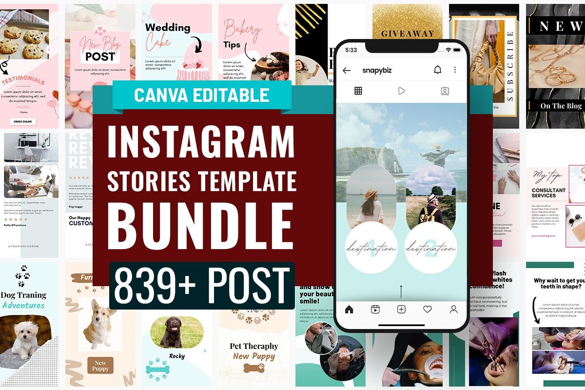 birthday aesthetic dark instagram story canva template bundle editable
