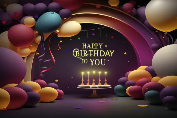 dark aesthetic birthday theme mockup template printable editable