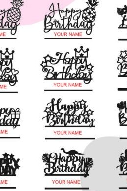 happy birthday cake topper svg bundle graphics 64753477 1 1 580x387