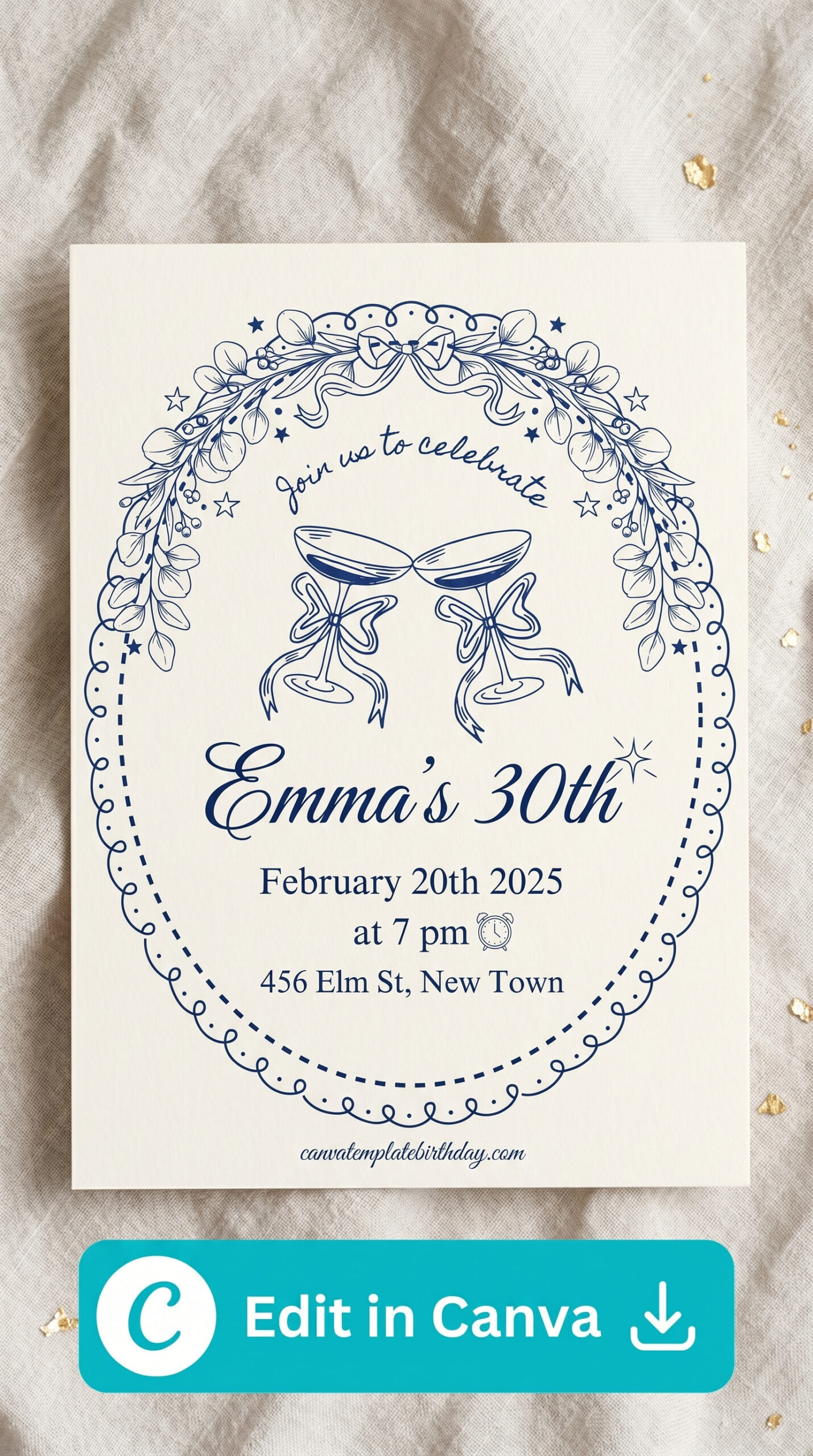 template birthday party invitation fun colorful canva style printable editable