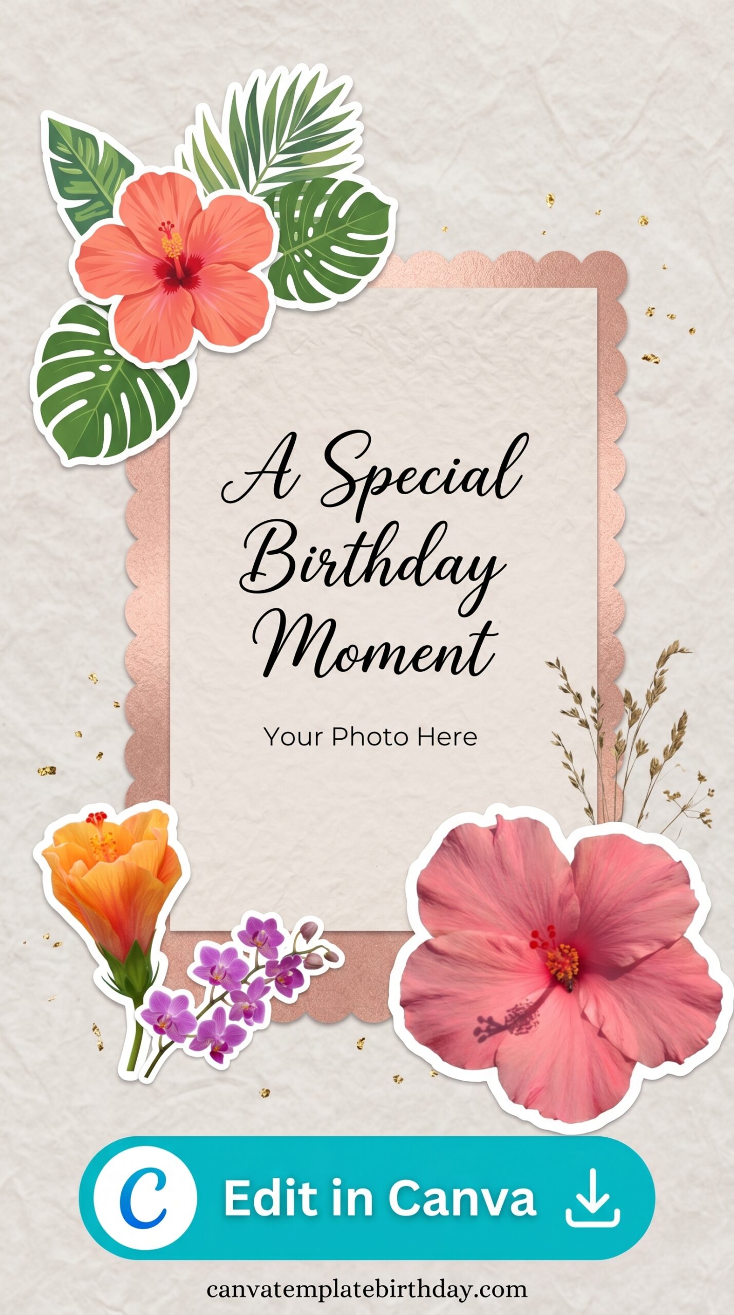 Template of birthday