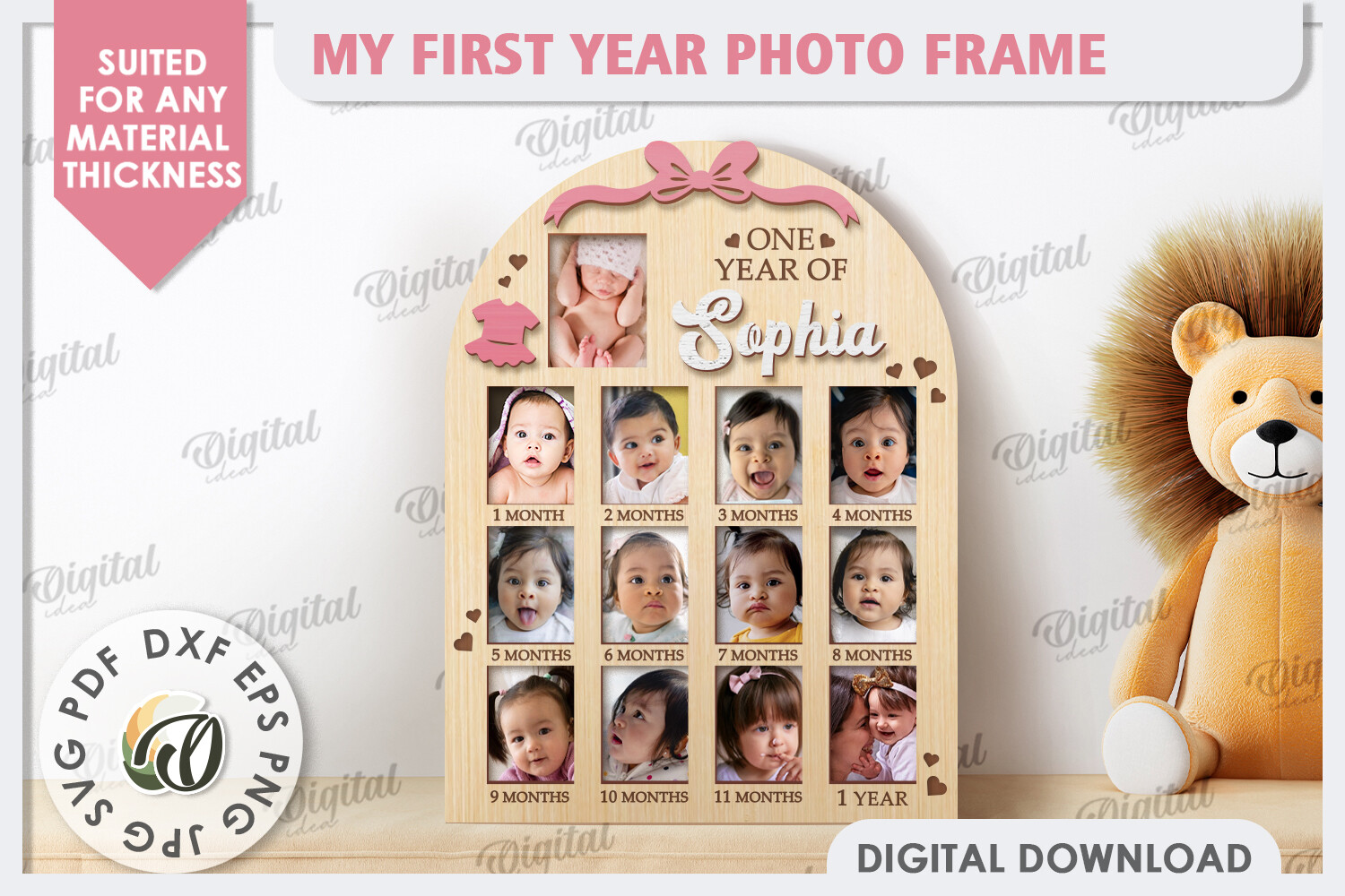 2 birthday decoration ideas at home baby photo frame laser cut bundle milestone board