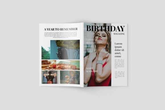 birthday magazine template