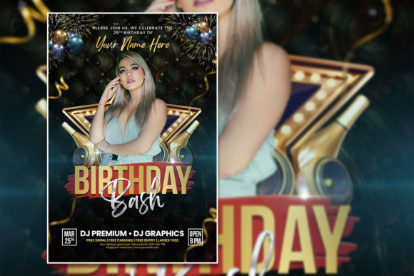 modern birthday invitation template