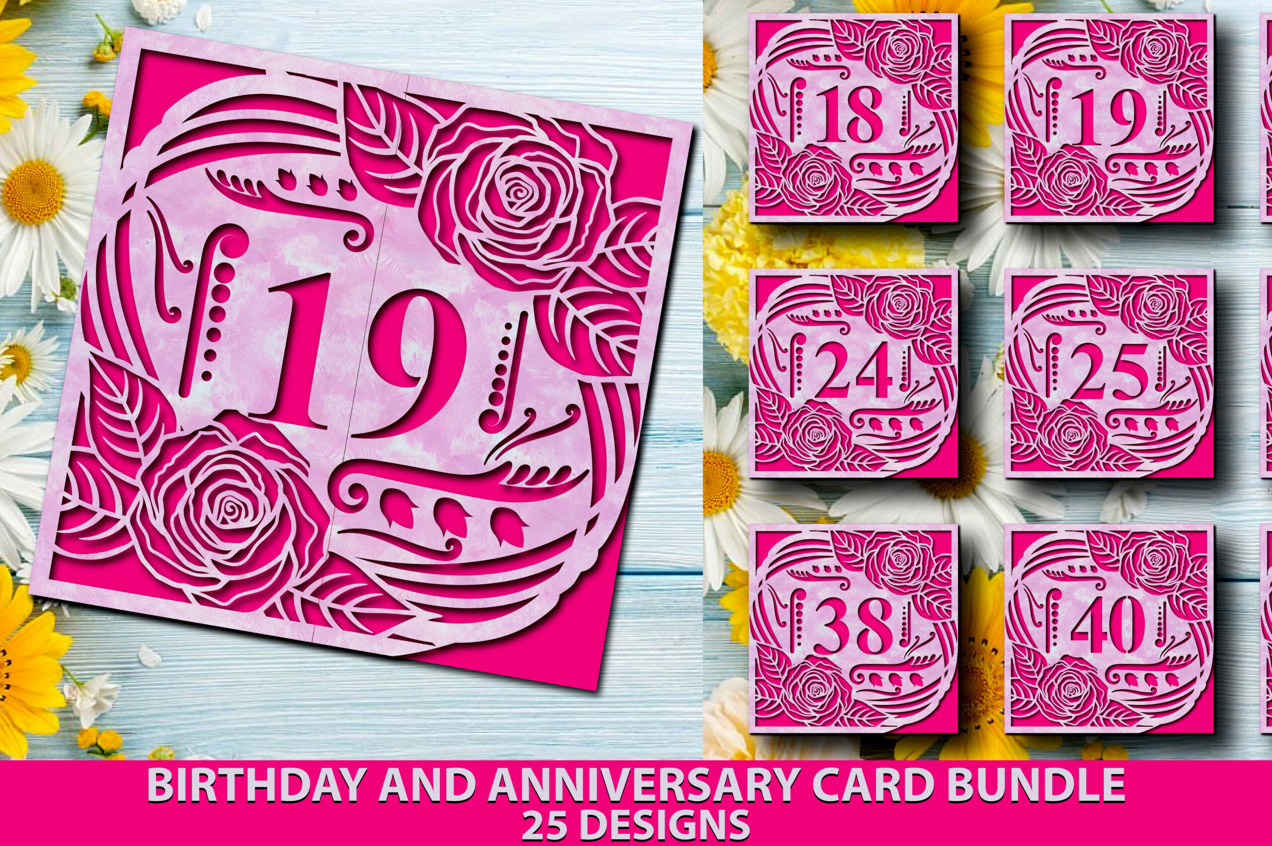 laser cut wedding anniversary svg birthday and anniversary card bundle printable editable 1