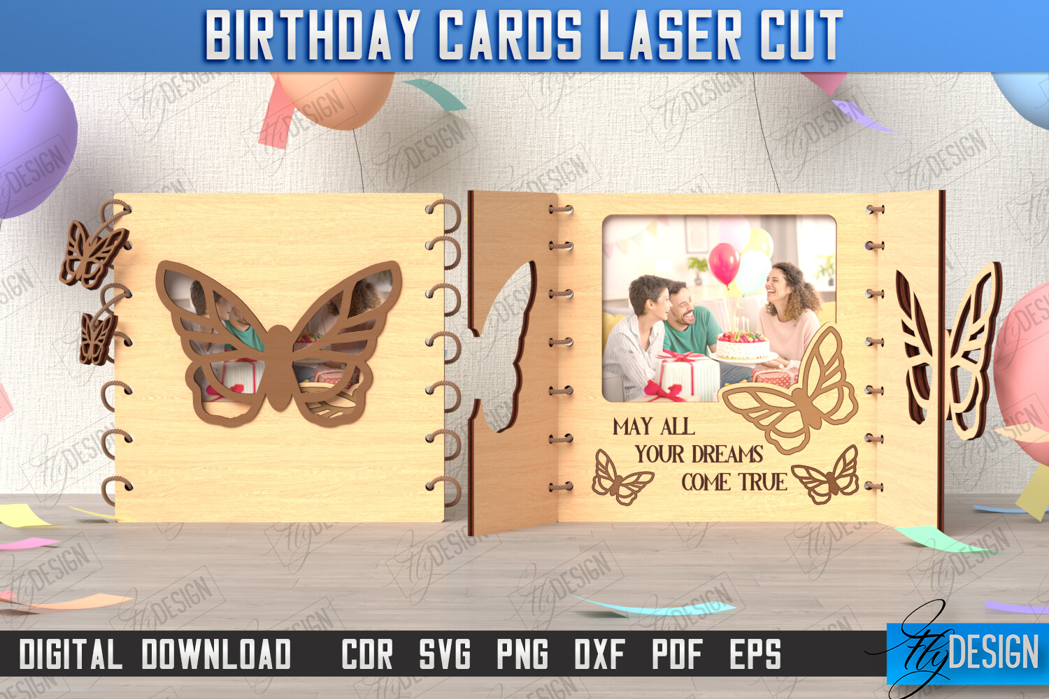 laser cut birthday card svg birthday cards laser cut bundle | cnc printable editable 1