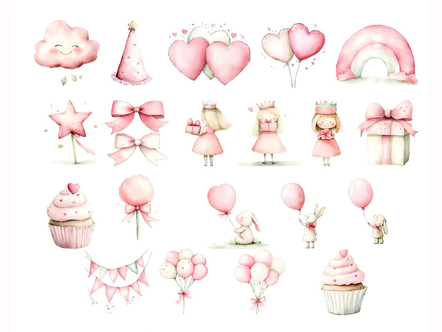 birthday decoration ideas girl baby first birthday girl pastel printable editable