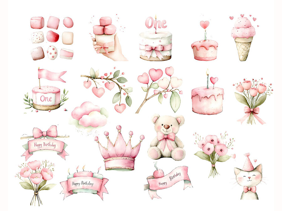 birthday decoration ideas girl baby first birthday girl pastel printable editable