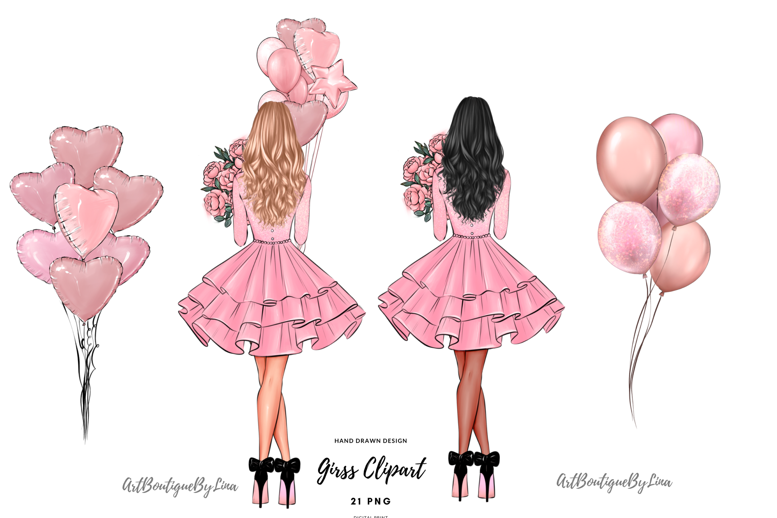 birthday decoration ideas girl baby birthday girl pink dress clipart printable editable