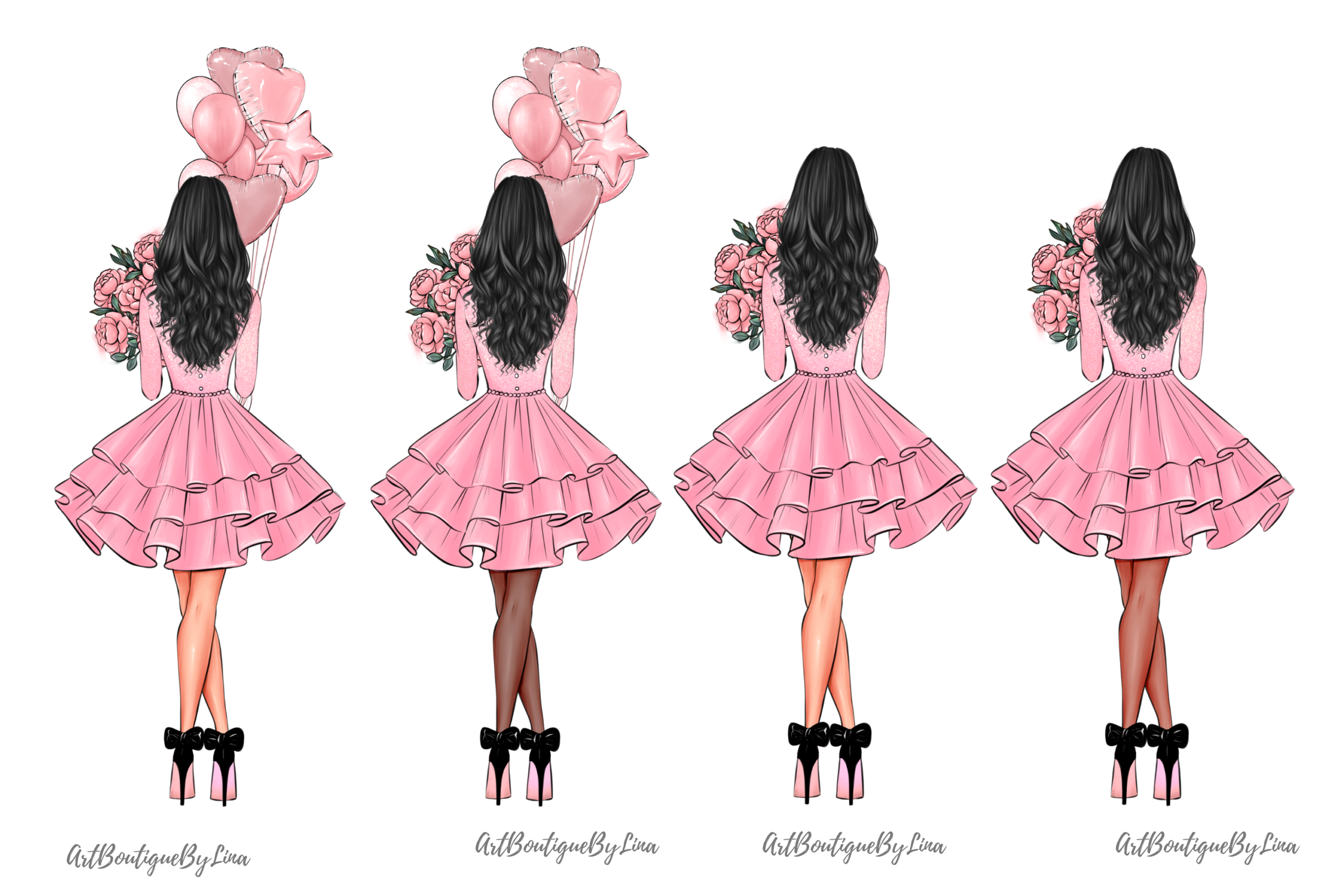 birthday decoration ideas girl baby birthday girl pink dress clipart printable editable