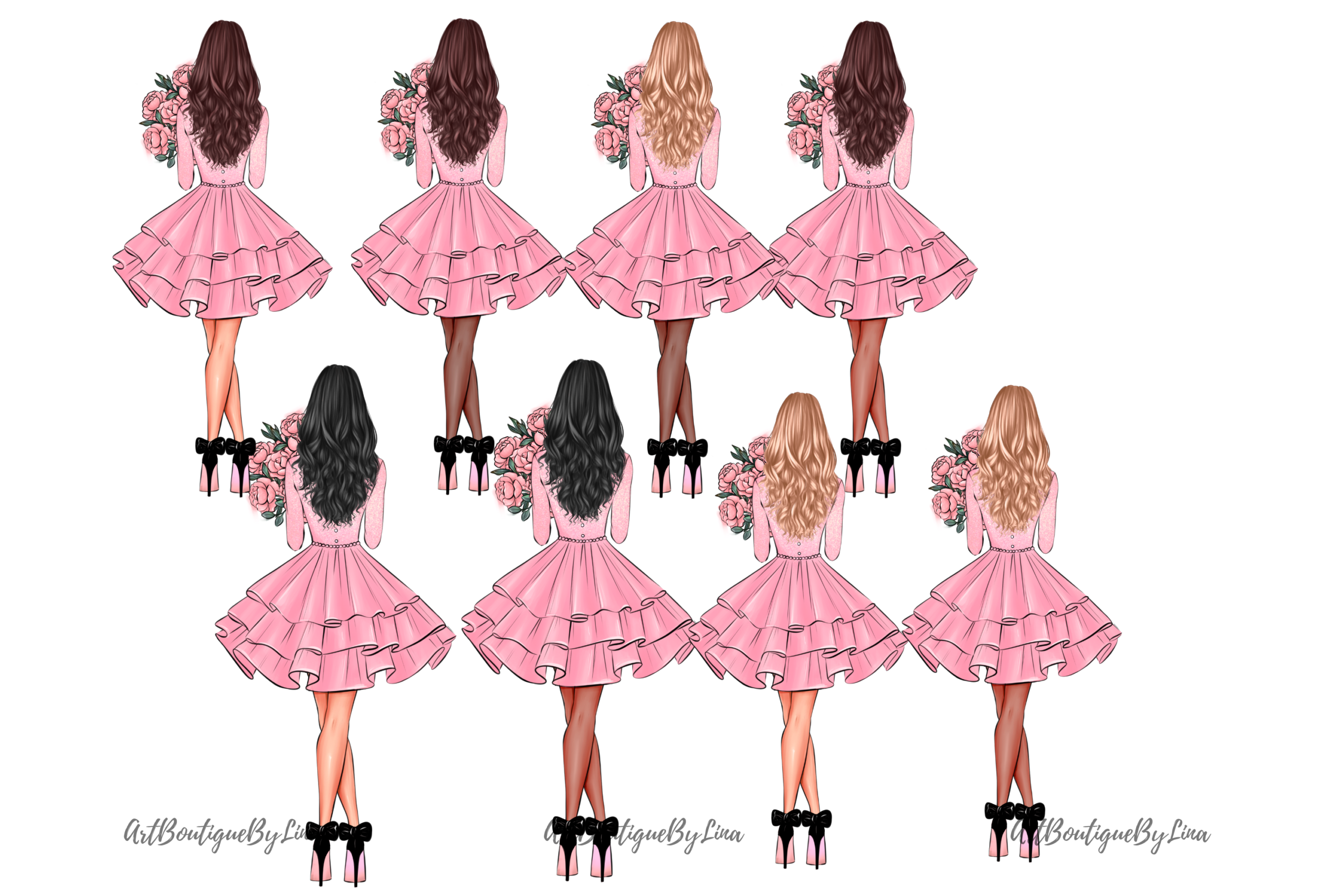 birthday decoration ideas girl baby birthday girl pink dress clipart printable editable