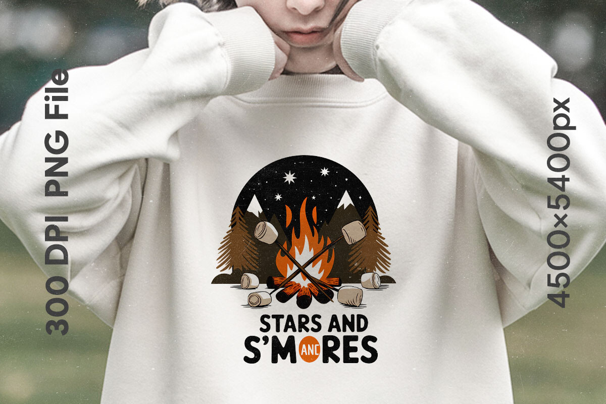 smores campfire birthday party outdoor night template editable
