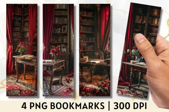 birthday aesthetic dark dark academia library aesthetic bookmark printable editable