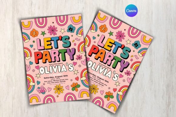 birthday invitation format cream serif structured layout printable editable
