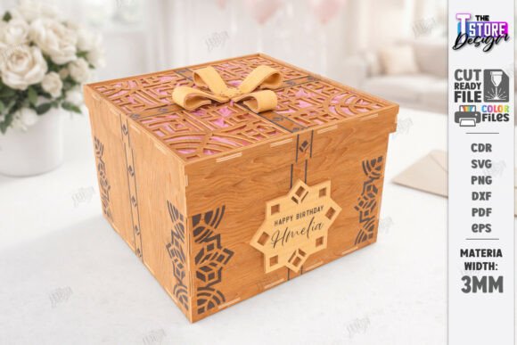 Birthday Laser Cut Boxes design 1 birthday printable