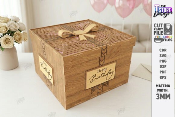 Birthday Laser Cut Boxes design 1 birthday printable
