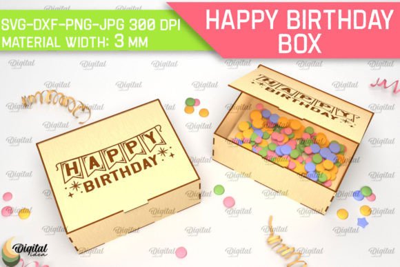 Birthday Laser Cut Boxes design 11 birthday printable