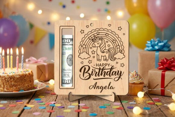 Birthday Money Box and Holders Laser Cut design 10 birthday printable