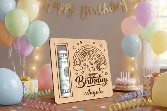 Birthday Money Box and Holders Laser Cut design 10 birthday printable