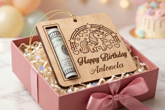 Birthday Money Box and Holders Laser Cut design 13 birthday printable