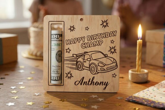 Birthday Money Box and Holders Laser Cut design 14 birthday printable