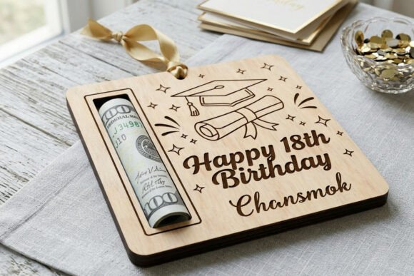 Birthday Money Box and Holders Laser Cut design 5 birthday printable