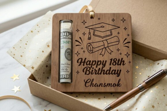 Birthday Money Box and Holders Laser Cut design 5 birthday printable