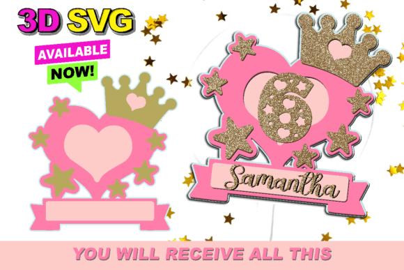 Cake Topper design 13 birthday printable