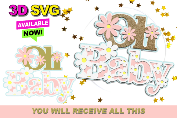 Cake Topper design 4 birthday printable