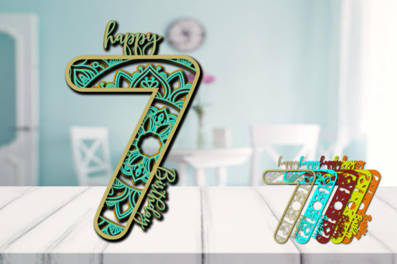 Cake Topper design 8 birthday printable