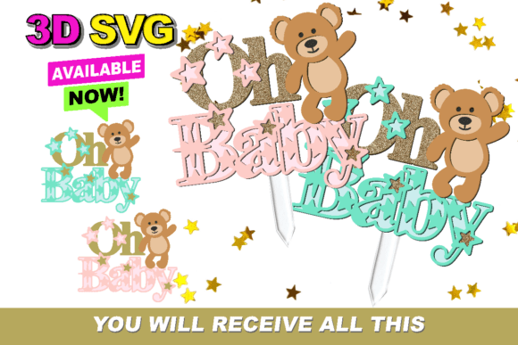 Cake Topper design 9 birthday printable