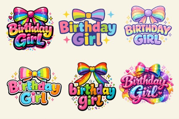dark birthday party aesthetic birthday girl rainbow coquette bow png g printable editable