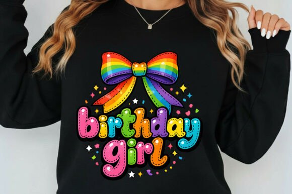 dark birthday party aesthetic birthday girl rainbow coquette bow png g printable editable
