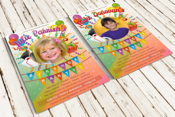 kids birthday invitation template design 17 printable editable