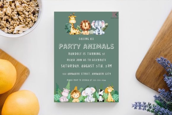 kids birthday invitation template design 2 printable editable