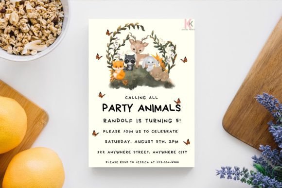 kids birthday invitation template design 5 printable editable