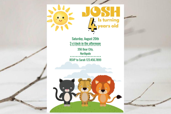 kids birthday invitation template design 8 printable editable