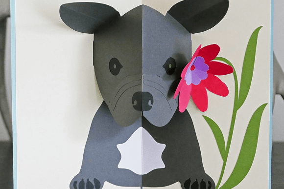 Pop-up Card animals design 10 birthday printable