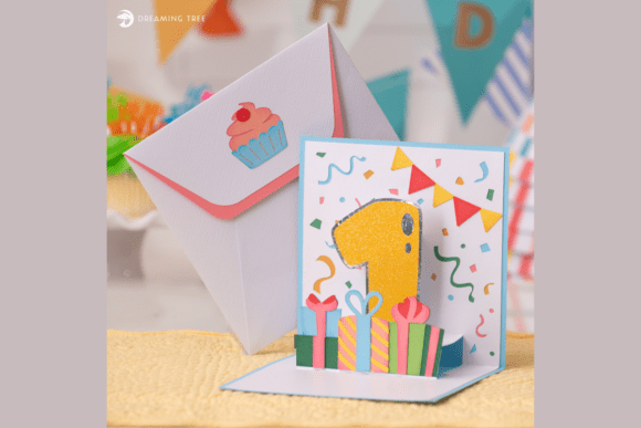 Pop-up Card animals design 4 birthday printable